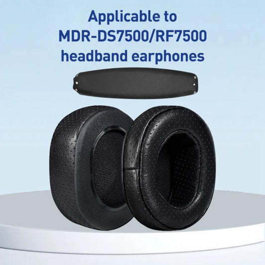 Headphone Protein Leather Headband Protective Cover For Sony MDR-DS7500 / RF7500(Black) - Earmuff & Pad by buy2fix | Online Shopping UK | buy2fix