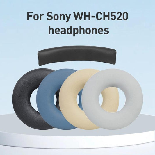2pcs Protein Leather Earphone Replacement Earpads Pads For Sony WH-CH520(Blue) - Earmuff & Pad by buy2fix | Online Shopping UK | buy2fix