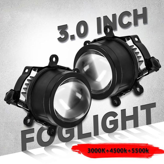 T09 2pcs/Pack 55W 3 inch High Power Dual Lens Fog Light, Type:Four-corner Universal - Fog / Driving Lights by buy2fix | Online Shopping UK | buy2fix
