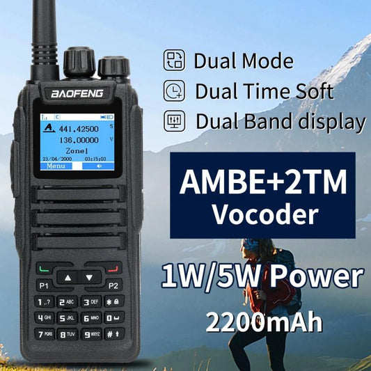 Baofeng DM-1701 1.77 inch Ccolor Screen DMR Direct Dual Capacity Standard Handheld Walkie Talkie, Plug:US Plug - Handheld Walkie Talkie by BAOFENG | Online Shopping UK | buy2fix
