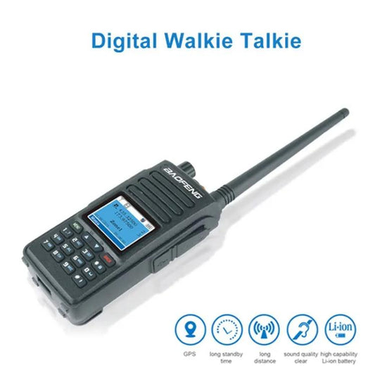 Baofeng DM-1702 1.77 inch Color Screen Handheld Digital Walkie Talkie, Plug:US Plug - Handheld Walkie Talkie by BAOFENG | Online Shopping UK | buy2fix