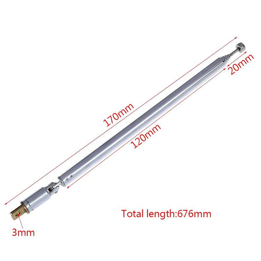 Radio Retractable Antenna Universal Head, Total Length: 765mm - Player Accessories by buy2fix | Online Shopping UK | buy2fix