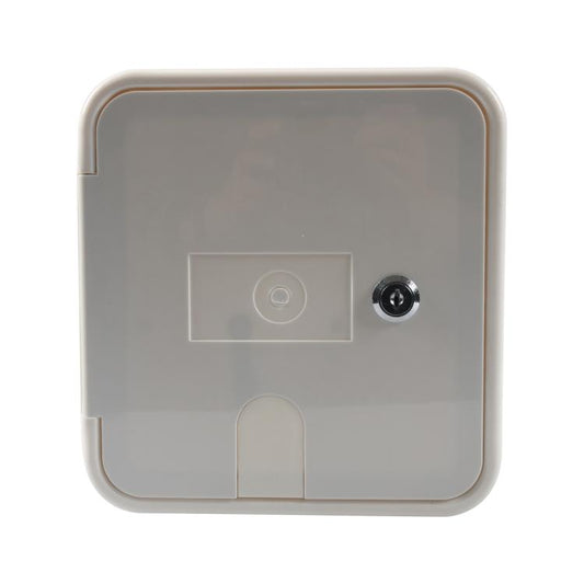 RV / Camper Power Cable Hatch with Screws and Key(White) - Locks & Hasps by buy2fix | Online Shopping UK | buy2fix