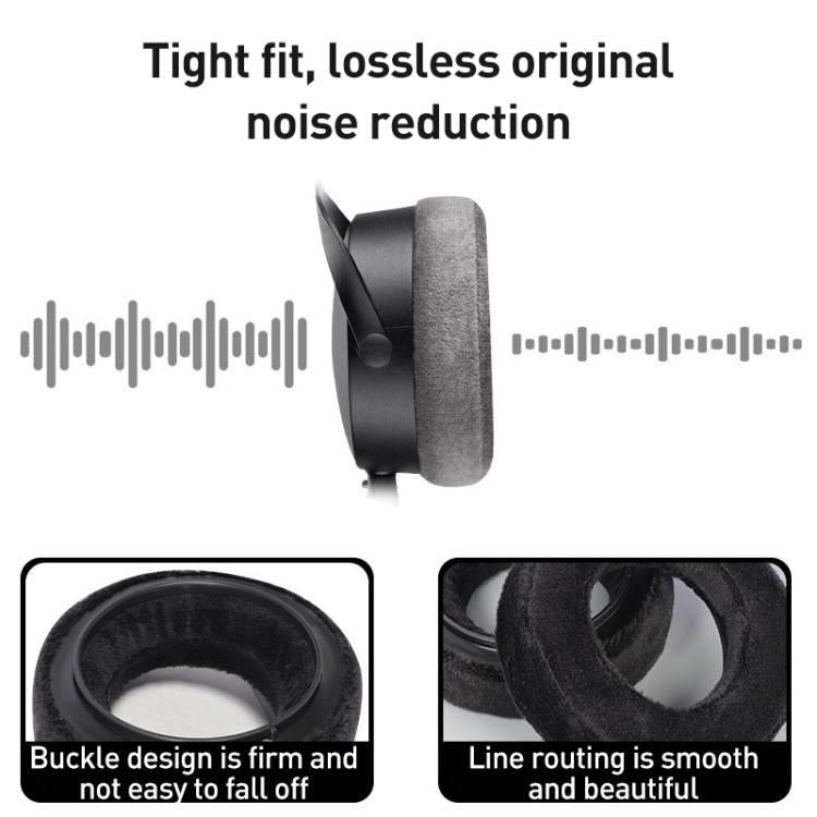 2pcs Ice Gel Earphone Replacement Earpads Pads For Beyerdynamic DT700 PROX / DT900 PROX(Grey) - Earmuff & Pad by buy2fix | Online Shopping UK | buy2fix