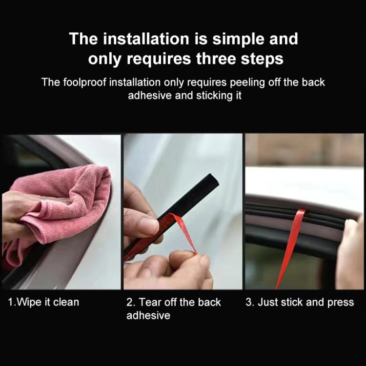 L Type 10m Car Rubber Seal Strip(Black) - sealing strips by buy2fix | Online Shopping UK | buy2fix