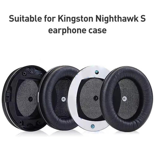 1 Pair Football Net Earphone Replacement Earpads Pads with Plastic Buckle For HyperX Cloud Orbit S / Audeze(Black) - Earmuff & Pad by buy2fix | Online Shopping UK | buy2fix