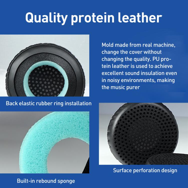 2pcs Protein Leather Earphone Replacement Earpads Pads For Skullcandy GRIND(Black) - Earmuff & Pad by buy2fix | Online Shopping UK | buy2fix