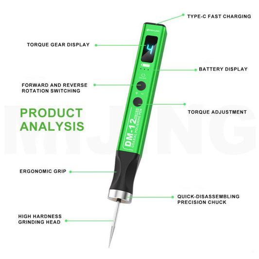 Mijing DM-12 Coaxial Polishing Pen with 7 Grinding Heads - Polishing Repair by MIJING | Online Shopping UK | buy2fix