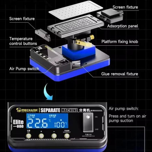 Mechanic Elite One 360 Rotating Screen Separate Machine Built-in Vacuum Pump, Plug:US Plug - Separation Equipment by MECHANIC | Online Shopping UK | buy2fix