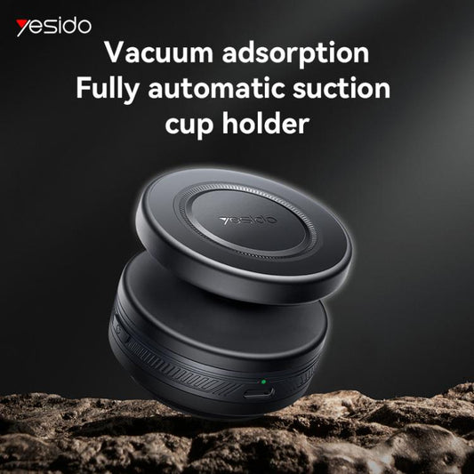 Yesido C224 Electric Vacuum Suction Cup MagSafe Car Mount with 360 Degree Rotating Base(Black) - Universal Car Holders by Yesido | Online Shopping UK | buy2fix