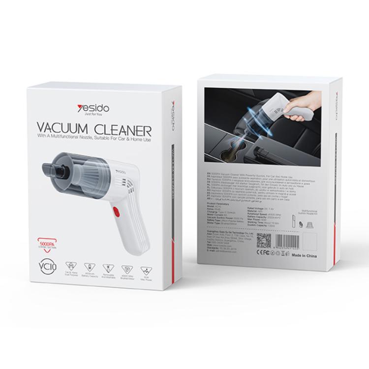 Yesido VC10 Car Portable Handheld Vacuum Cleaner(White) - Vacuum Cleaner by Yesido | Online Shopping UK | buy2fix