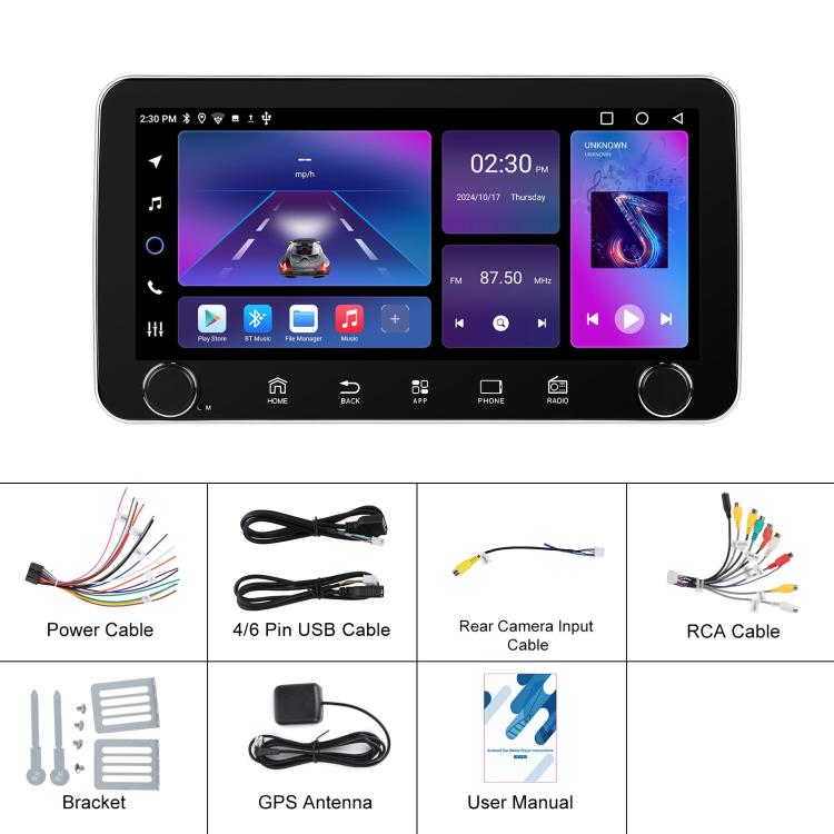 10.36 inch Screen Android 15 Car CarPlay Navigation Integrated Machine with Dual Knob, Specification:Standard - Car MP3 & MP4 & MP5 by buy2fix | Online Shopping UK | buy2fix