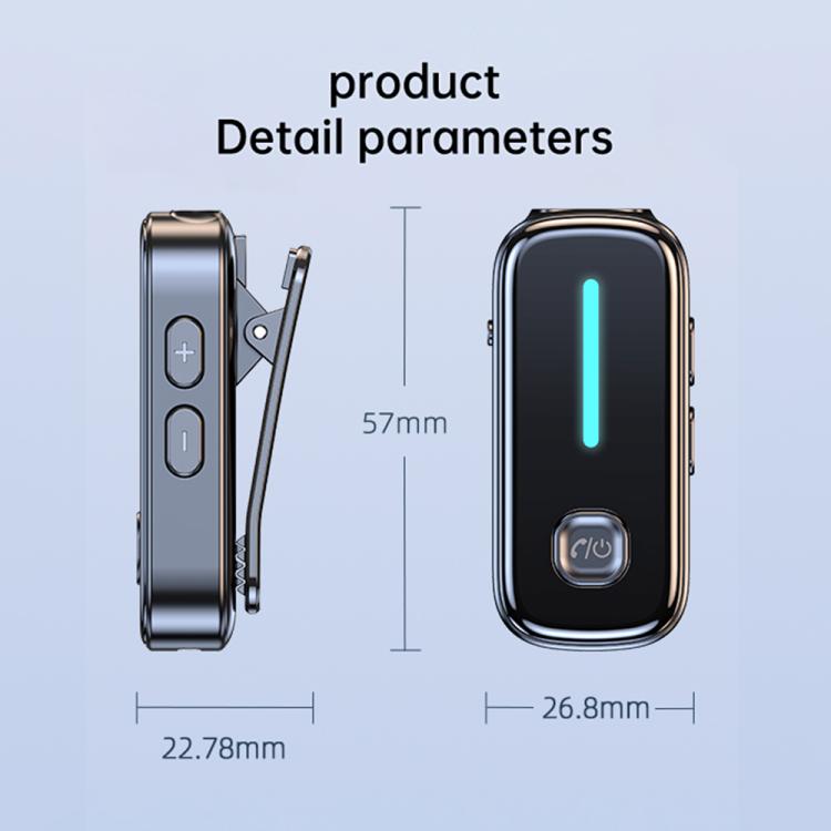 C89 2 in 1 Back Clip Wireless Audio Adapter Car 3.5mm Audio Receiver Transmitter(Black) - Audio Receiver Transmitter by buy2fix | Online Shopping UK | buy2fix