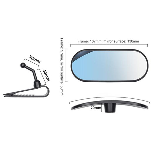 Car Adhesive Type Wide-angle Rearview Auxiliary Mirror(Black) - Convex Mirror & Accessories by buy2fix | Online Shopping UK | buy2fix