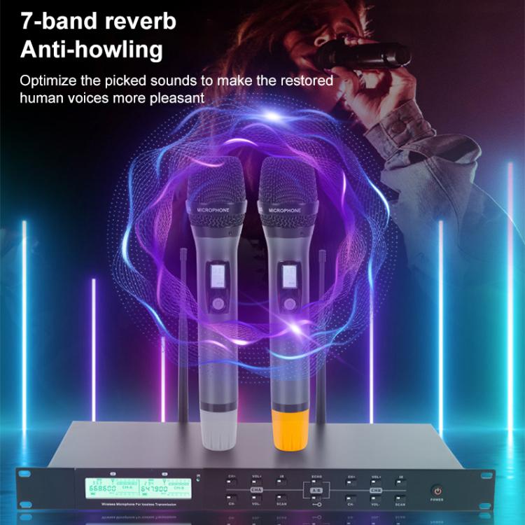AI-101 Professional Home Karaoke 7-band Reverberation Wireless Microphone(Black) - Microphone by buy2fix | Online Shopping UK | buy2fix