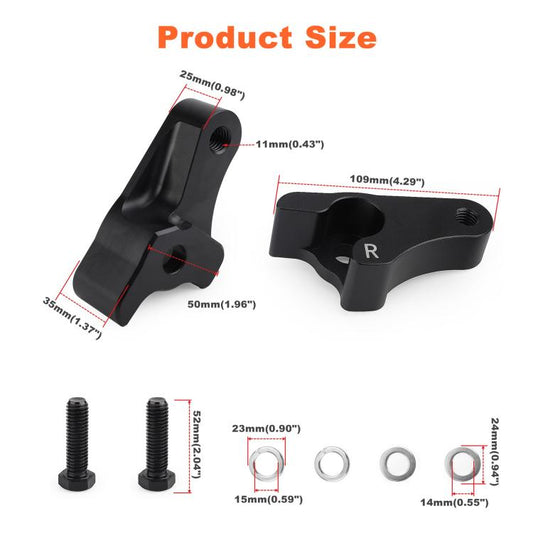 Motorcycle 2 inch Rear Slam Shock Lowering Blocks Kits for Harley 2002-2022(Black) - Engines & Engine Parts by buy2fix | Online Shopping UK | buy2fix