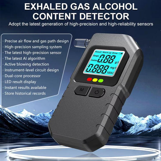 Home Digital Display Blow-type Alcohol Tester Alcohol Detector(Black) - Breath Alcohol Tester by buy2fix | Online Shopping UK | buy2fix