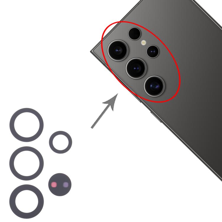 For Samsung Galaxy S24 Ultra SM-S928B 10set Back Camera Lens - Camera Series by buy2fix | Online Shopping UK | buy2fix