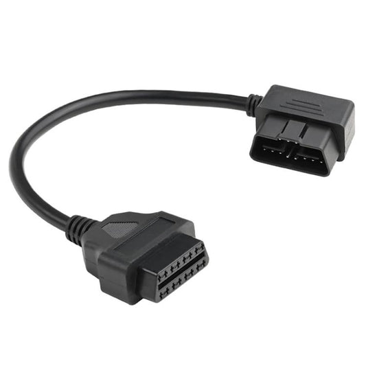 16 Pin Male to OBD2 Female Elbow Connection Cable OBD2 Extension Adapter, Length:30cm - Cables & Connectors by buy2fix | Online Shopping UK | buy2fix
