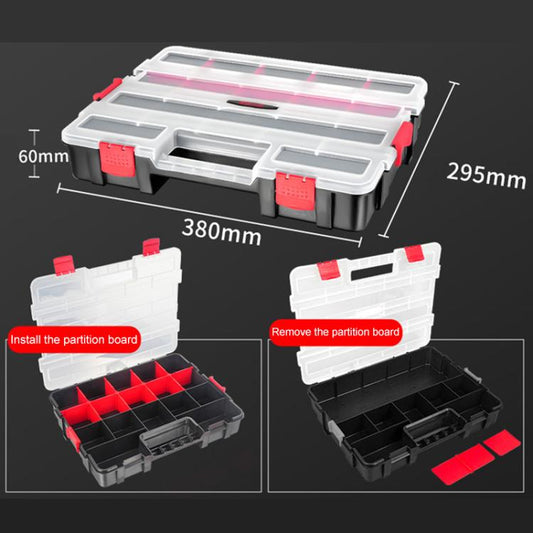 Hardware Parts Portable Multi-functional Compartment Storage Box, Size:38x29.5xcm - Other Tools by buy2fix | Online Shopping UK | buy2fix
