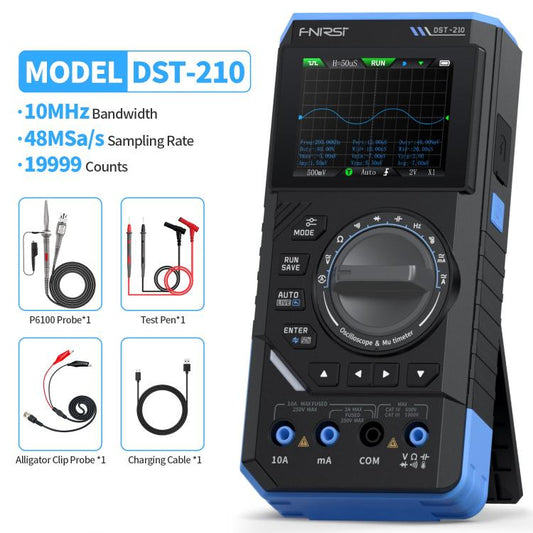 FNIRSI DST210 3 in 1 Digital Multimeter Oscilloscope(Black Blue) - Digital Multimeter by FNIRSI | Online Shopping UK | buy2fix