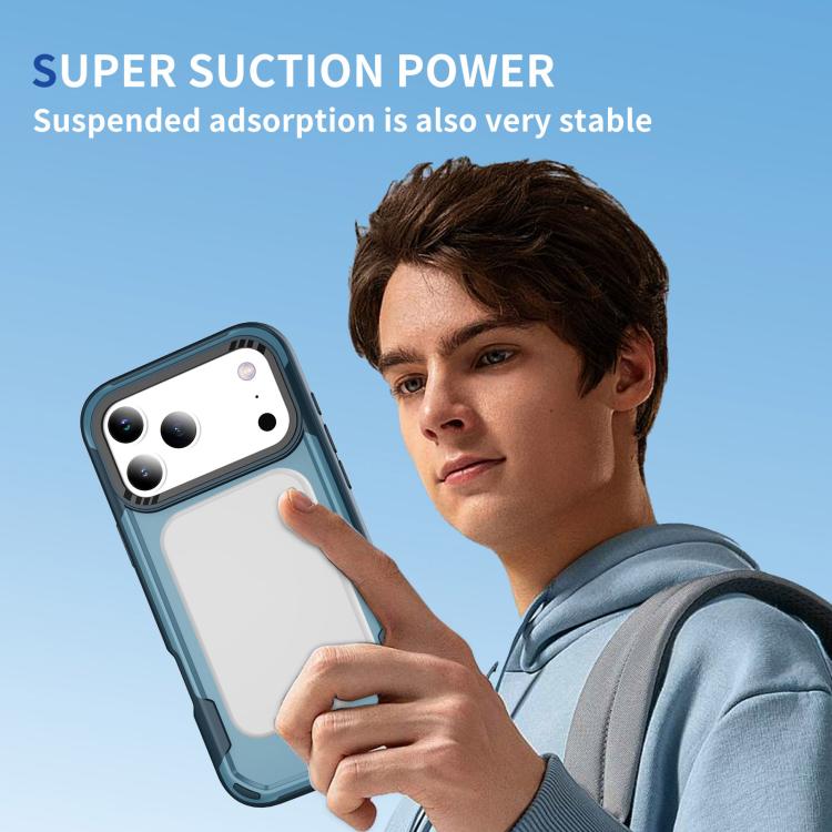 For iPhone 17 Pro Defend Rugged Gear Holder MagSafe Phone Case(Royal Blue + Blue) - iPhone 17 Pro Cases by buy2fix | Online Shopping UK | buy2fix