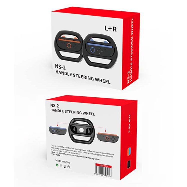 For Nintendo Switch 2 Joy-Con 1pair iPlay HBS-2813 Controller Racing Simple Steering Wheel(黑色) - Gamepads by iplay | Online Shopping UK | buy2fix