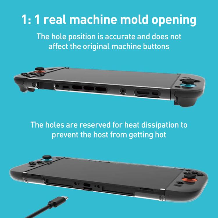 For Nintendo Switch 2 iPlay HBS-2817 6 in 1 Controller Transparent Protective Case - Cases by iplay | Online Shopping UK | buy2fix