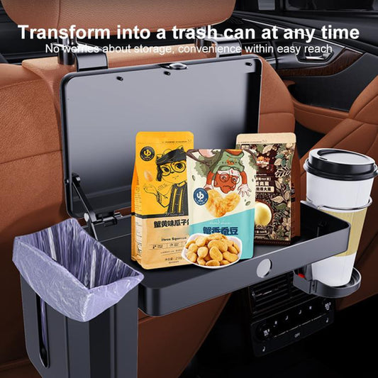 K255 Car Seat Back Storage Rack Multifunctional Tissue Box Water Cup Holder Car Rear Seat Tray Desk(Black) - Stowing Tidying by buy2fix | Online Shopping UK | buy2fix