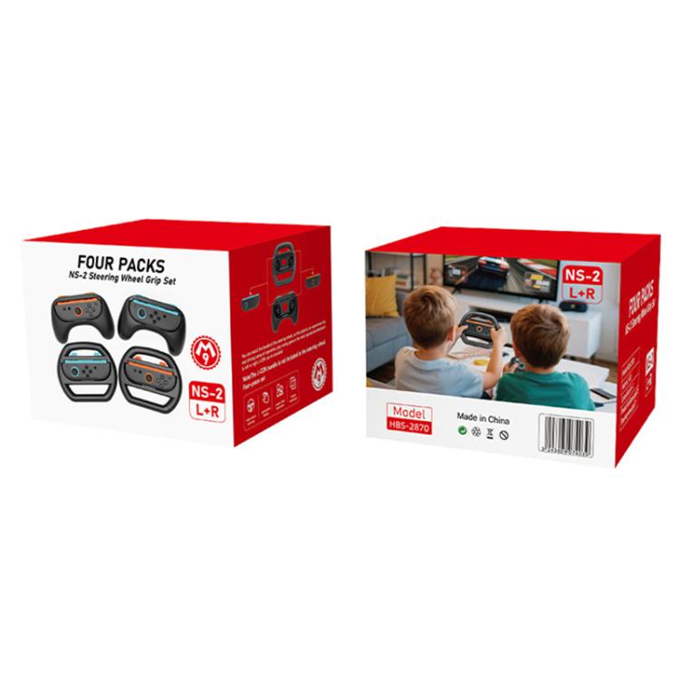 For Nintendo Switch 2 iPlay HBS-2870 4 in 1 Controller Grip Steering Wheel Combination - Gamepads by iplay | Online Shopping UK | buy2fix