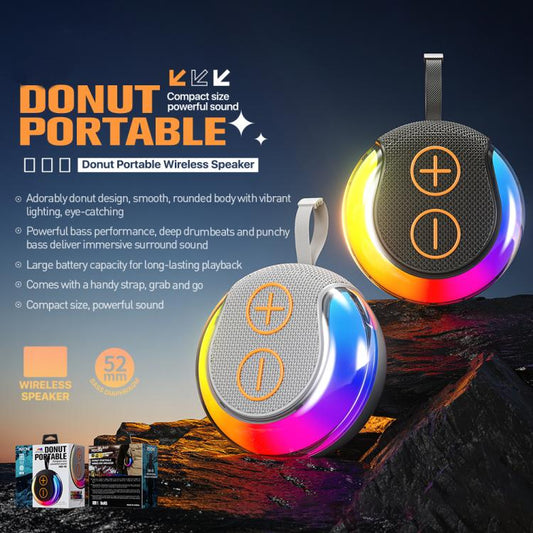WK WD-10 Donut Portable Wireless Bluetooth Speaker(White) - Desktop Speaker by WK | Online Shopping UK | buy2fix