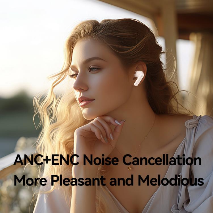 USAMS Echo E02 ANC and ENC In-Ear TWS Wireless Bluetooth Earphones(White) - TWS Earphone by USAMS | Online Shopping UK | buy2fix