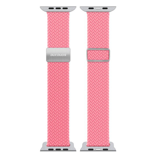 For Apple Watch 38 / 40 / 41 / S10 42mm DUX DUCIS Mixture Ultra Series Magnetic Buckle Nylon Braided Strap(Hot Pink) - Watch Bands by DUX DUCIS | Online Shopping UK | buy2fix
