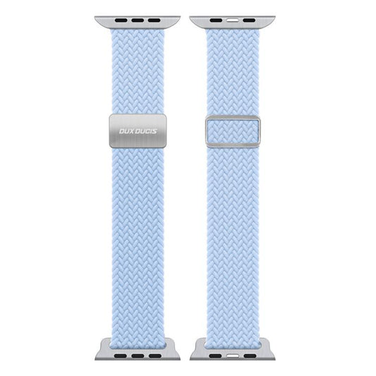 For Apple Watch 38 / 40 / 41 / S10 42mm DUX DUCIS Mixture Ultra Series Magnetic Buckle Nylon Braided Strap(Light Blue) - Watch Bands by DUX DUCIS | Online Shopping UK | buy2fix