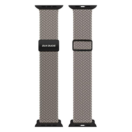 For Apple Watch 42 / 44 / 45 / 46 / 49mm DUX DUCIS Mixture Ultra Series Magnetic Buckle Nylon Braided Strap(Clay) - Watch Bands by DUX DUCIS | Online Shopping UK | buy2fix