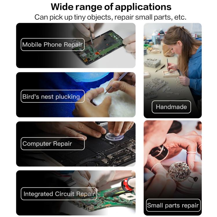 i2C NS Series Super Alloy High Precision Stainless Steel Super Hard Extra Tip Flying Wire Tweezers, Model:NS-04/02/03 Set - Tweezers by i2C | Online Shopping UK | buy2fix