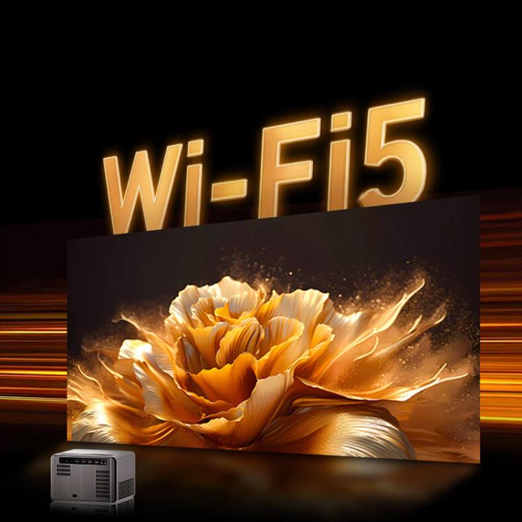 Cheerlux C58A1 Whale OS Version 1920x1080P 650ANSI Smart Projector, UK Plug, with Front Display(Tarnish) - Mini Projector by Cheerlux | Online Shopping UK | buy2fix