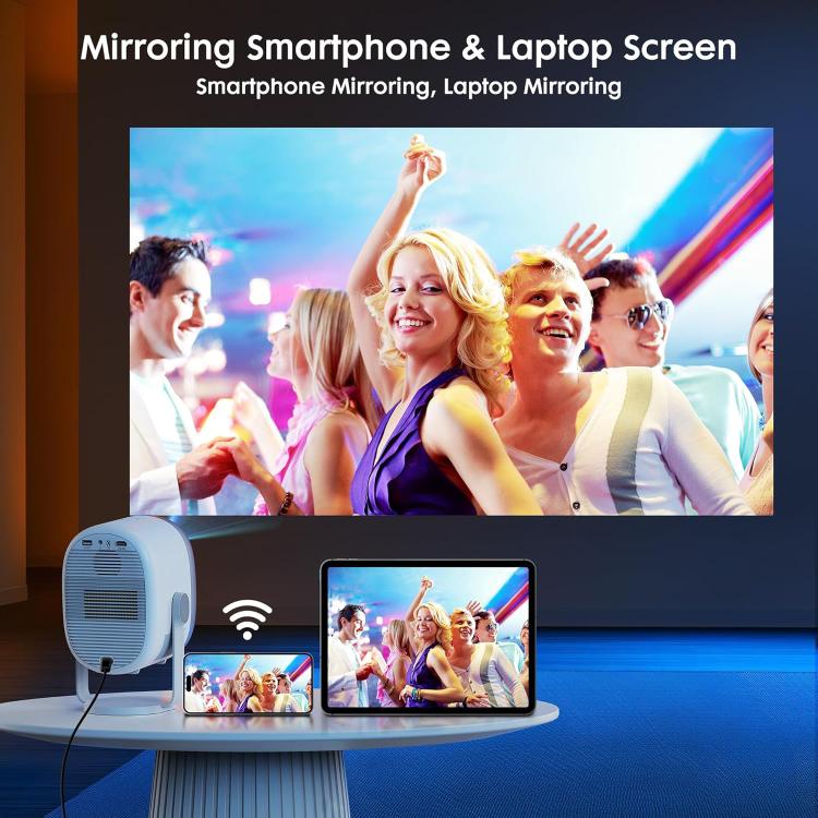 Cheerlux H1 Same Screen Version 1280x720P 180ANSI Smart Projector, AU Plug, with Gimbal(White) - Mini Projector by Cheerlux | Online Shopping UK | buy2fix