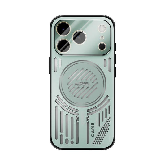 For iPhone 17 Pro ABEEL Ice Fox Series Magsafe Heat Sink Cooling Phone Case(Light Green) - iPhone 17 Pro Cases by buy2fix | Online Shopping UK | buy2fix