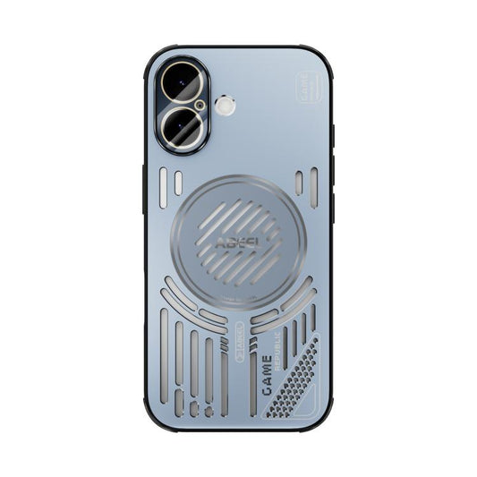 For iPhone 17 ABEEL Ice Fox Series Magsafe Heat Sink Cooling Phone Case(Blue) - iPhone 17 Cases by buy2fix | Online Shopping UK | buy2fix