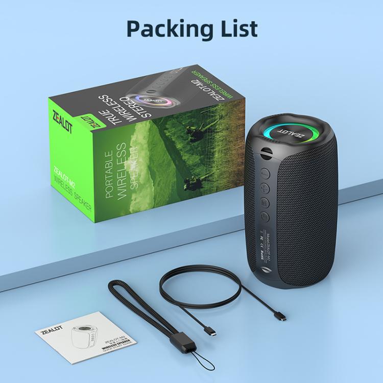 Zealot M2 8W Portable Outdoor RGB Bluetooth Speaker, without Microphone(Camouflage) - Desktop Speaker by ZEALOT | Online Shopping UK | buy2fix