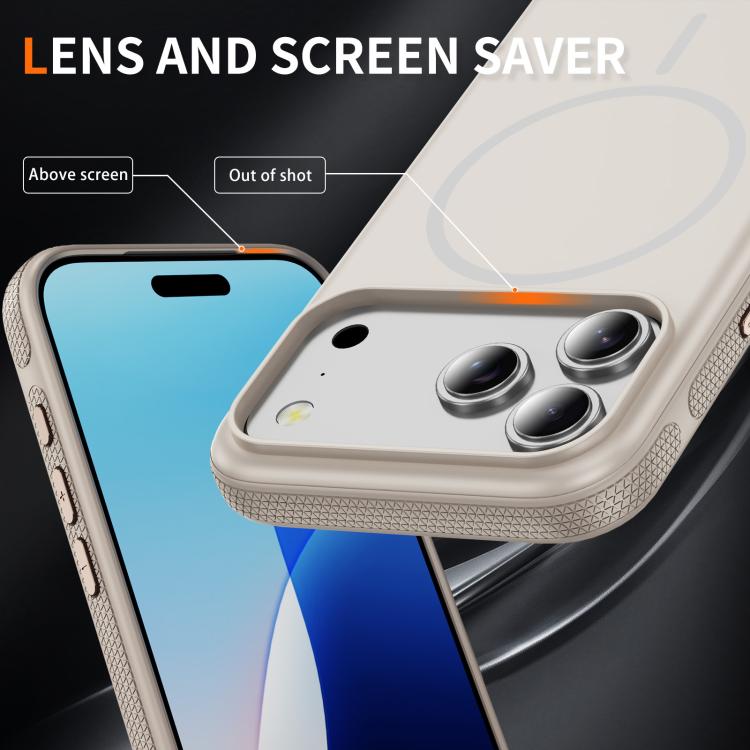 For iPhone 17 Pro Imitation Original Magsafe PC Hybrid TPU Phone Case(Beige Grey) - iPhone 17 Pro Cases by buy2fix | Online Shopping UK | buy2fix