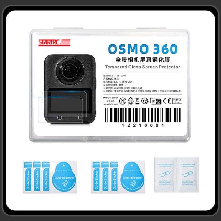 For DJI Osmo 360 STARTRC 2pcs HD Screen Tempered Glass Films(Transparent) - Protective Film & Stickers by STARTRC | Online Shopping UK | buy2fix