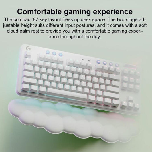 Logitech G715 Dual-Mode 87-Key RGB Wireless Bluetooth Mechanical Keyboard, Red Shaft(White) - Wireless Keyboard by Logitech | Online Shopping UK | buy2fix