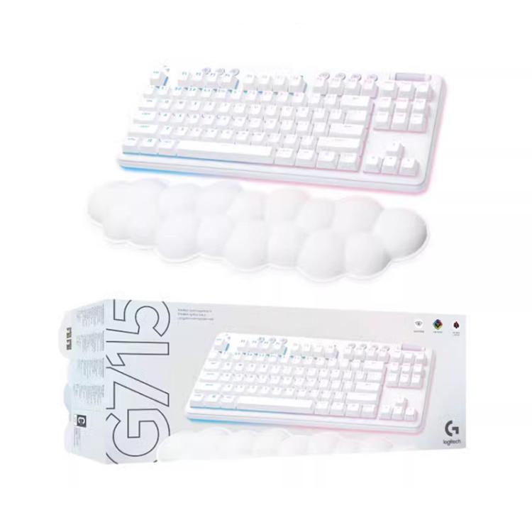 Logitech G715 Dual-Mode 87-Key RGB Wireless Bluetooth Mechanical Keyboard, Red Shaft(White) - Wireless Keyboard by Logitech | Online Shopping UK | buy2fix
