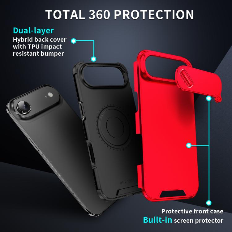 For iPhone Air Sliding Camshield TPU + PC Phone Case(Red) - iPhone Air Cases by buy2fix | Online Shopping UK | buy2fix