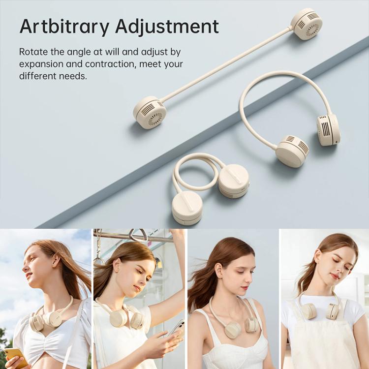 JisuLife FA25 Outdoor Sports Portable Neck Fan Life1(Brown) - Electric Fans by Jisulife | Online Shopping UK | buy2fix