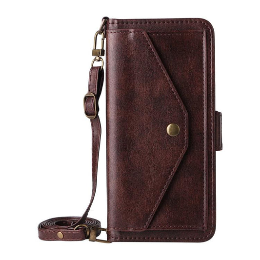 For Google Pixel 10 Pro XL / 9 Pro XL Multi-card Slots Crossbody Cowhide Leather Phone Case(Brown) - Google Cases by buy2fix | Online Shopping UK | buy2fix