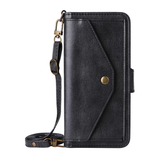 For Google Pixel 10 Pro / 10 / 9 Pro / 9 Multi-card Slots Crossbody Cowhide Leather Phone Case(Black) - Google Cases by buy2fix | Online Shopping UK | buy2fix