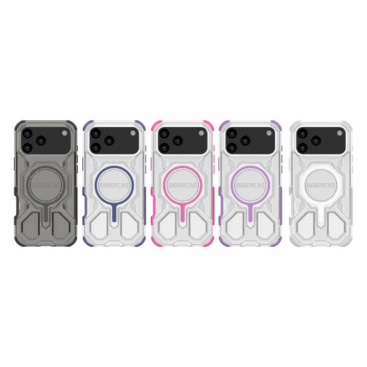 For iPhone 17 Pro Max BIBERCAS Transparent Color Series MagSafe Air Bag Shockproof Phone Case(White) - iPhone 17 Pro Max Cases by BIBERCAS | Online Shopping UK | buy2fix